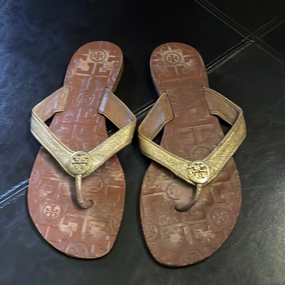 Tory Burch Sandals Flip Flop Women’s Size 7 Leather